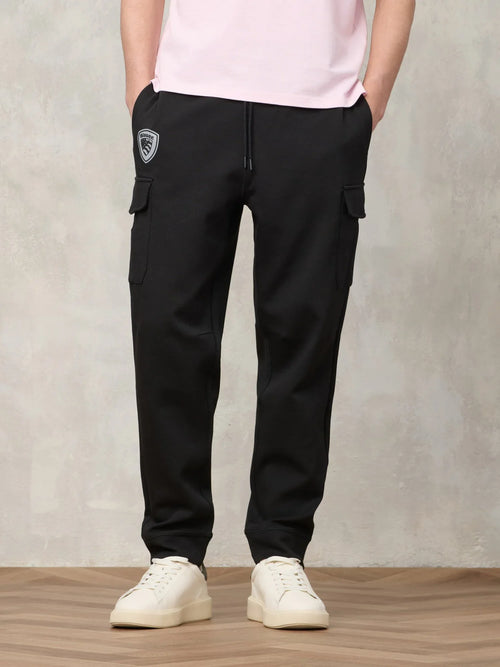 Blauer Pantalone in Felpa Uomo Cargo  Olneys 26SBLUP04036 Nero