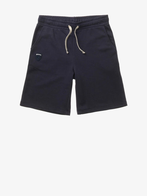 Bermuda Uomo Blauer Summer 26SBLUP05244 con coulisse e logo – Blu