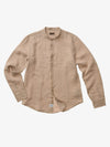 Blauer Camicia Uomo in Lino Tinto Capo Call Dyed 26SBLUS01126 Beige Natural