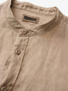 Blauer Camicia Uomo in Lino Tinto Capo Call Dyed 26SBLUS01126 Beige Natural