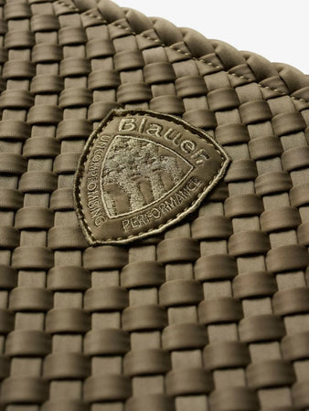 Blauer pochette donna intrecciata in neoprene militare con laccetto