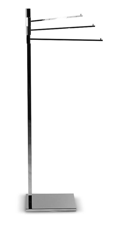 Piantana porta asciugamani bagno quadrata con porta salviette orientabili - piantana bagno