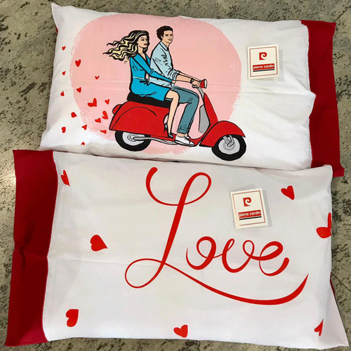 Coppia Federe Cuscino Pierre Cardin in Stampa Digitale Vespa