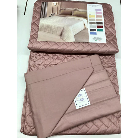 Completo Lenzuola Matrimoniale Botticelli Home Satin in Raso di Cotone