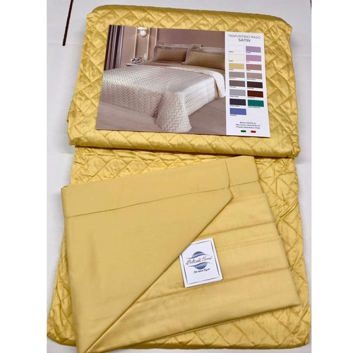 Completo Lenzuola Matrimoniale Botticelli Home Satin in Raso di Cotone