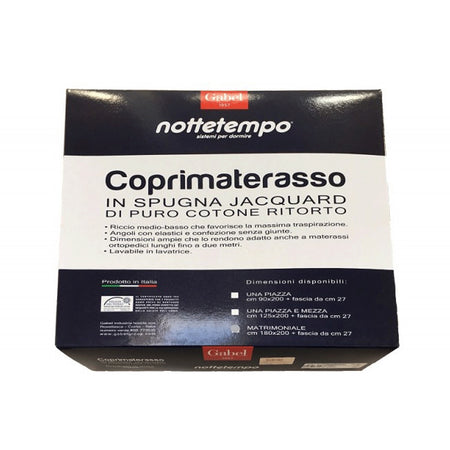Coprimaterasso Varie Misure con angoli in Spugna Jacquard GABEL Twist