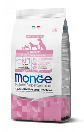 Monge Speciality Line Monoprotein secco Cani Puppy & Junior maiale riso e patate
