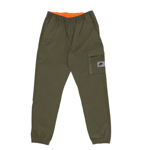 Nike Pantalone Lungo Uomo Sportswear Spu Woven Pant Rough Green/safety Orange/black da uomo