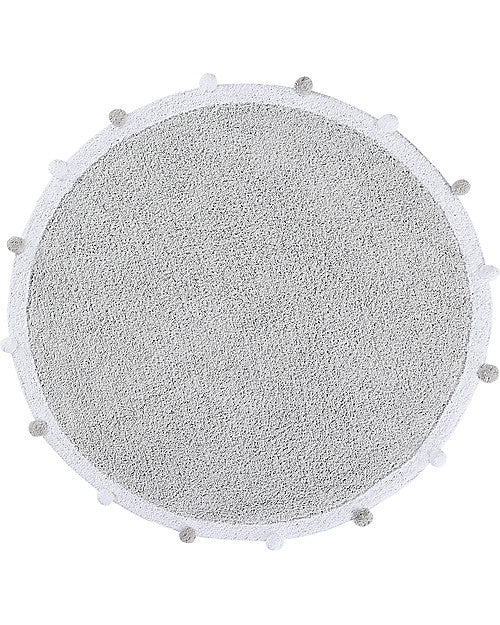 Tappeto Tondo Lavabile Bubbly - Grigio Chiaro - 120 cm diametro Lorena Canals