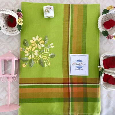 Servizio da Tavola Botticelli Home X 6 Persone in Misto Lino Ricamato a Mano Margherita