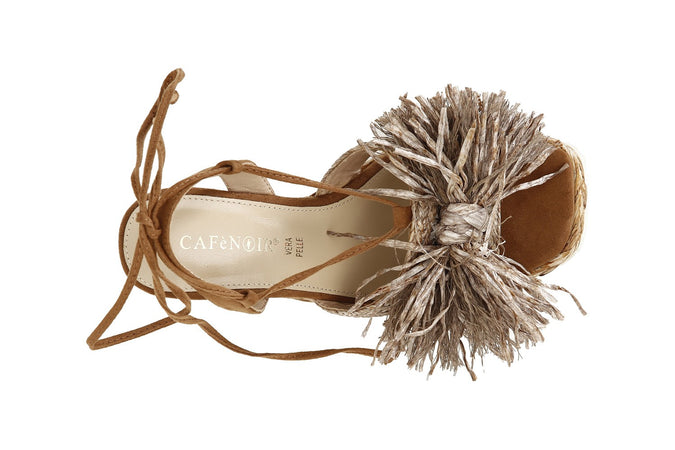 SANDALO FIOCCO RAFFIA LACCIO ALLA SCHIAVA
