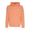 Nike Felpa Leggera Cappuccio Uomo Sportswear Club Hoodie Orange Trance/orange Trance/white da uomo