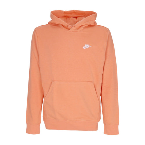 Nike Felpa Leggera Cappuccio Uomo Sportswear Club Hoodie Orange Trance/orange Trance/white da uomo