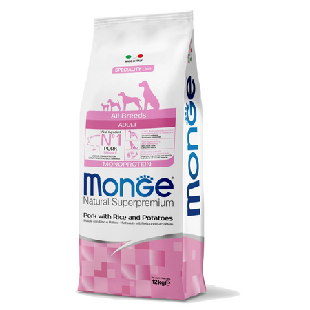 Monge Speciality Line Monoprotein secco Cani Adulti maiale riso e patate