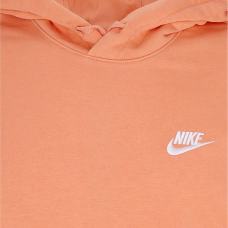 Nike Felpa Leggera Cappuccio Uomo Sportswear Club Hoodie Orange Trance/orange Trance/white da uomo