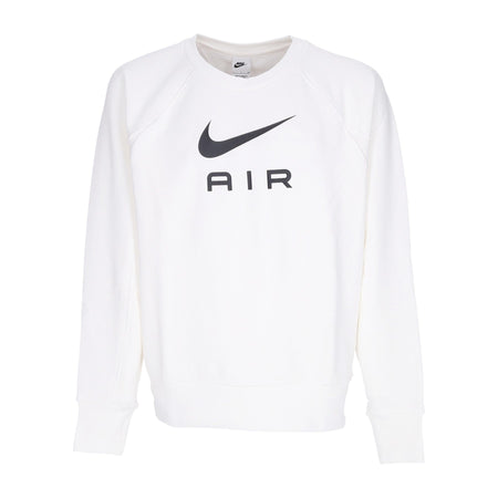 Nike Felpa Leggera Girocollo Uomo Sportswear Air French Terry Crew White/black da uomo