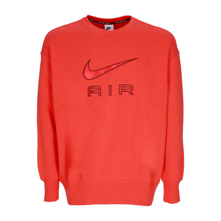 Nike Felpa Girocollo Donna Sportswear Air Fleece Crewneck Lt Crimson/oxen Brown da donna