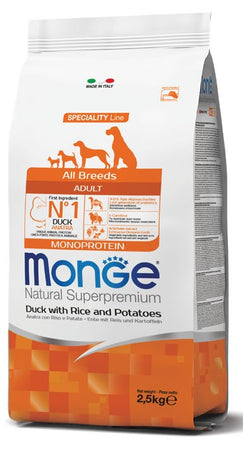 Monge Speciality Line Monoprotein secco Cani Adulti anatra riso e patate