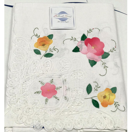 Servizio da Tavola Botticelli Home Varie Misure Ricamato a Mano Spring