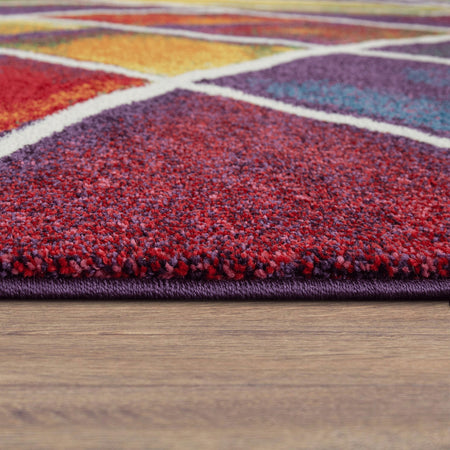 Tappeto di Design a Pelo Corto Rainbow Varie Misure