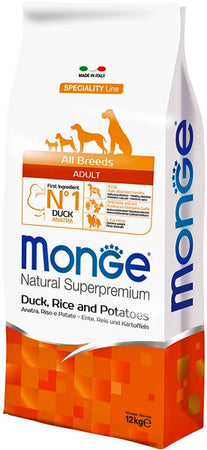 Monge Speciality Line Monoprotein secco Cani Adulti anatra riso e patate