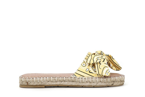 CIABATTA IN TESSUTO FANTASIA SU FONDO CORDA