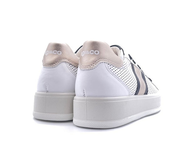 IGI&amp;CO Sneaker Donna Nappa Soft Bianco/ Nero