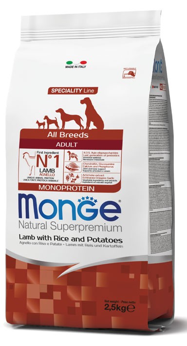 Monge Speciality Line Monoprotein secco Cani Adulti agnello riso e patate