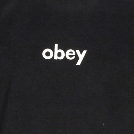 OBEY Felpa Girocollo Uomo Lowercase Crew Specialty Fleece Black da uomo