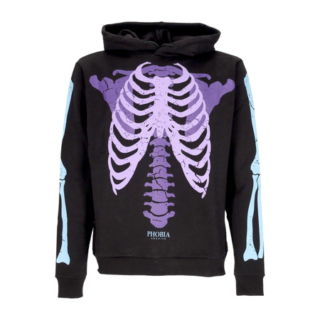 PHOBIA Felpa Leggera Cappuccio Uomo Bones Hoodie Black/blue/lilac da uomo