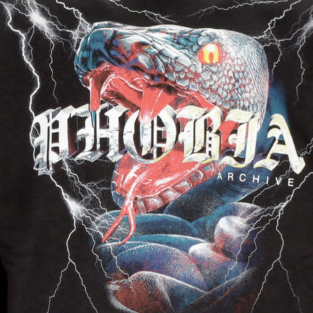 PHOBIA Felpa Leggera Girocollo Uomo Snake Crewneck Black da uomo