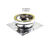 Piastra di base inox doppia parete con spurgo Di 130 - De 180 mm