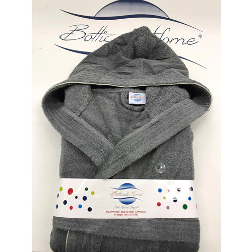 Accappatoio Unisex con Cappuccio Botticelli Home in Spugna di Puro Cotone Progress