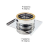 Piastra intermedia inox doppia parete Di 100 - De 150 mm