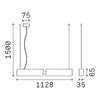 Lampada Lineare Office Alluminio Bianco Led 30W 4000K Luce Naturale