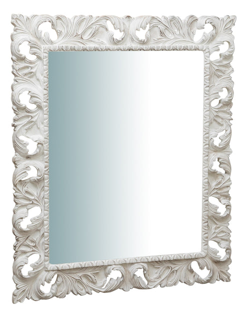 Biscottini Specchiera Biscottini Parete Verticale Orizzontale Legno Bianco 120x8x100 Made