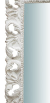 Biscottini SPECCHIERA DA PARETE VERTICALE/ORIZZONTALE IN LEGNO FINITURA BIANCO ANTICATO L120XPR8XH100 cm Made in Italy