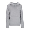 Nike Felpa Cappuccio Donna W Sportswear Club Fleece Funnel-neck Hoodie Dk Grey Heather/white da donna