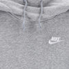 Nike Felpa Cappuccio Donna W Sportswear Club Fleece Funnel-neck Hoodie Dk Grey Heather/white da donna