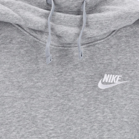 Nike Felpa Cappuccio Donna W Sportswear Club Fleece Funnel-neck Hoodie Dk Grey Heather/white da donna