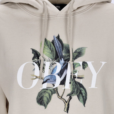OBEY Felpa Cappuccio Donna Bird Old School Pullover Hood Sand da donna