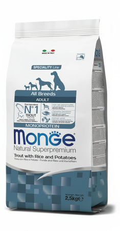 Monge Speciality Line Monoprotein secco Cani Adulti trota riso e patate
