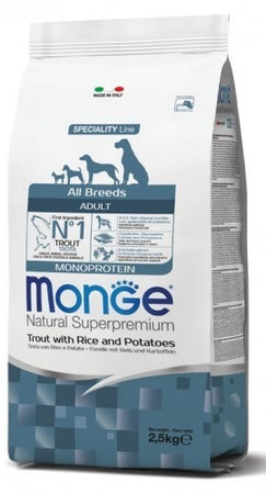 Monge Speciality Line Monoprotein secco Cani Adulti trota riso e patate