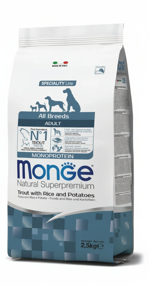 Monge Speciality Line Monoprotein secco Cani Adulti trota riso e patate