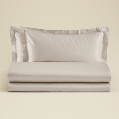 Completo Lenzuola Matrimoniale in Raso di Cotone Ametista