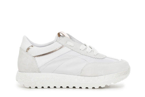 SNEAKERS IN TESSUTO E PELLE