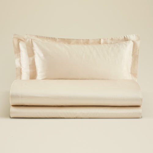 Completo Lenzuola Matrimoniale in Raso di Cotone Ametista