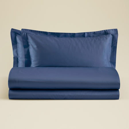 Completo Lenzuola Matrimoniale in Raso di Cotone Ametista