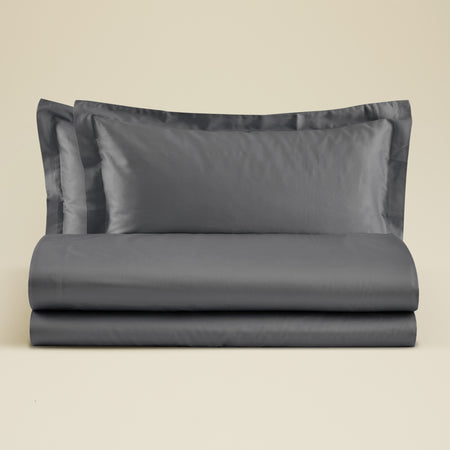 Completo Lenzuola Matrimoniale in Raso di Cotone Ametista