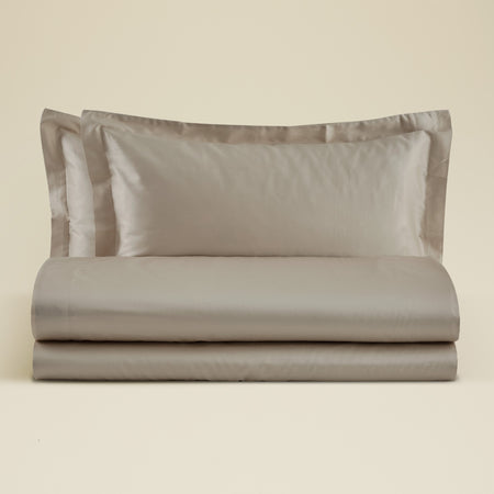 Completo Lenzuola Matrimoniale in Raso di Cotone Ametista